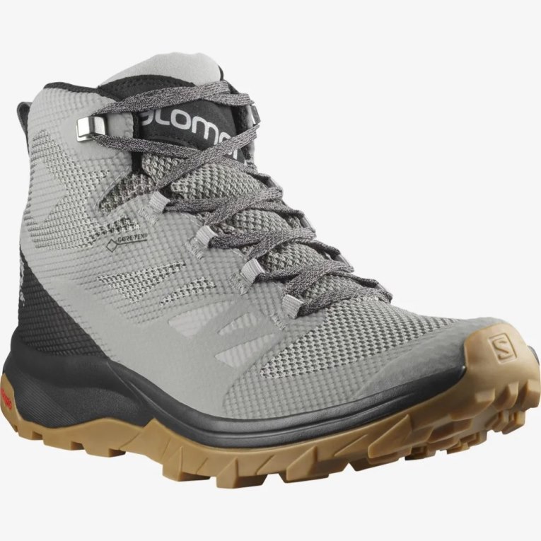 Botas Caminhada Salomon Outline Mid GTX Masculino Cinzentas | PT E25176